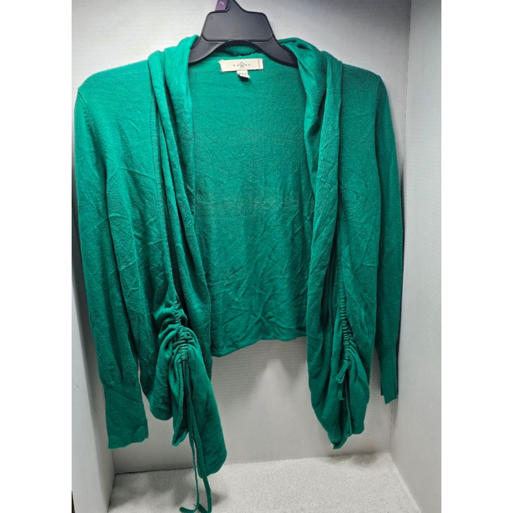 Women's Fever Green Petite Cardigan Sweater MP